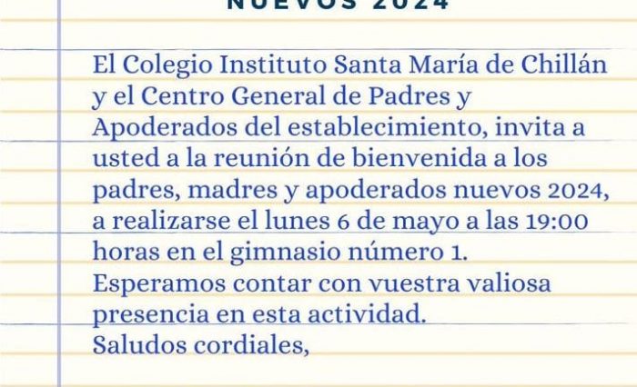 bienvenida apoderados 2024